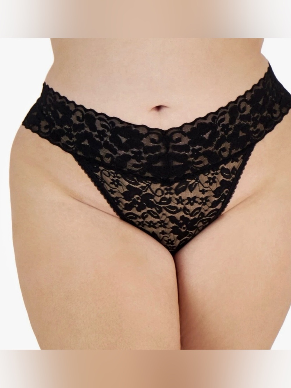 INC International Concepts Women's Plus Size Lace Thong Underwear Lingerie DEEP